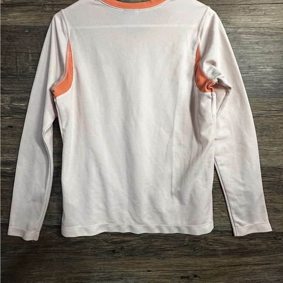 Nike Fit Dry White and Orange Long Sleeve Tee - Picture 2 of 5